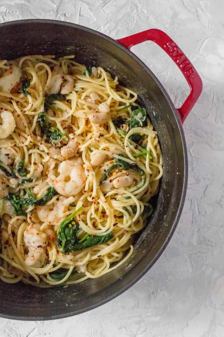 Lemon Shrimp Pasta - One Pot Only