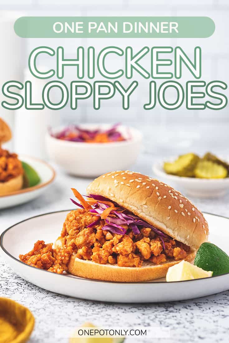Chicken Sloppy Joes One Pot Only — easy recipes using one pot only!