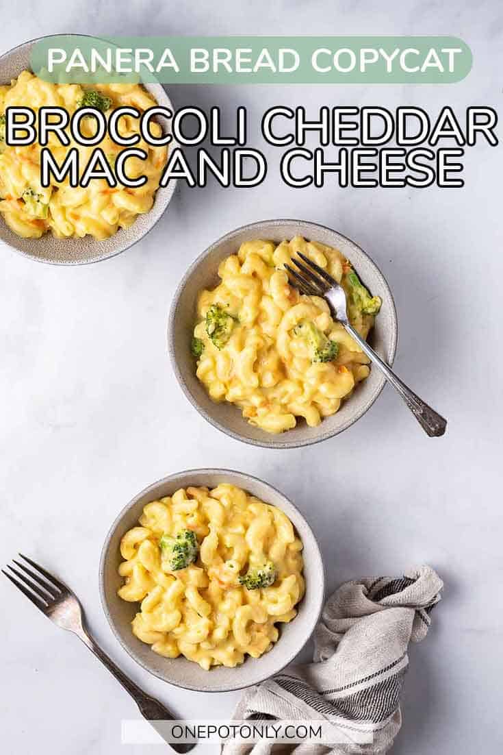 Copycat Panera Broccoli Cheddar Mac and Cheese One Pot Only
