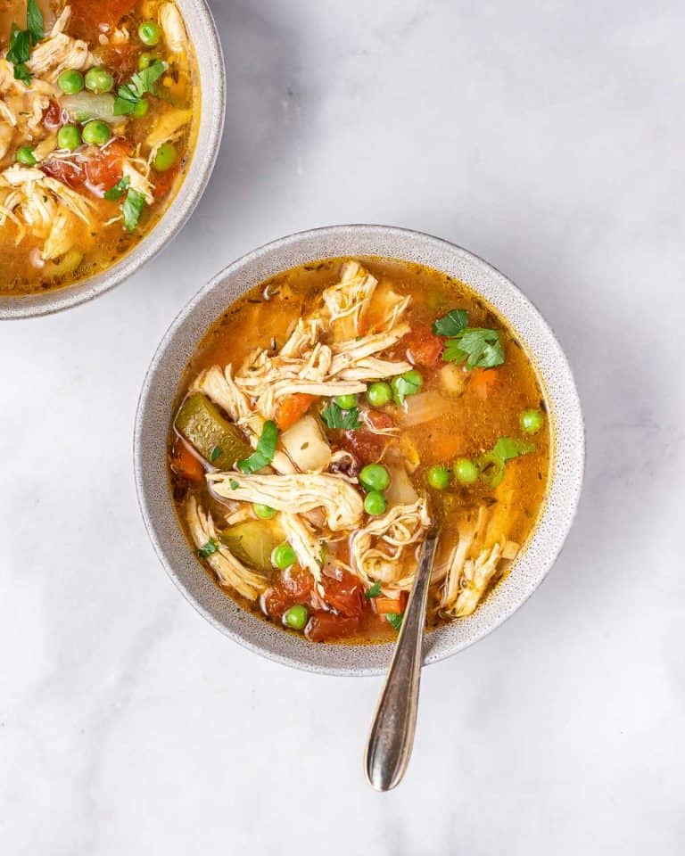 Instant Pot Chicken Vegetable Soup One Pot Only — easy recipes using