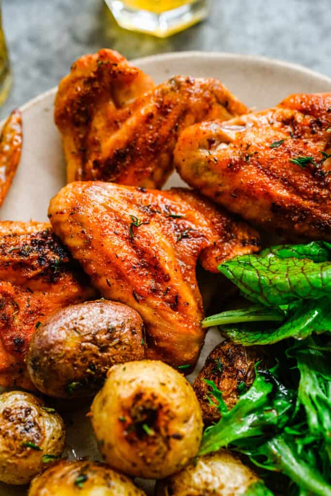 Whole Baked Chicken Wings One Pot Only