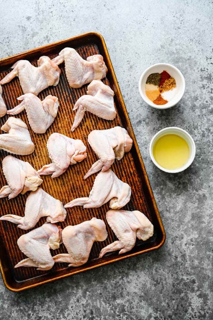 Whole Baked Chicken Wings One Pot Only