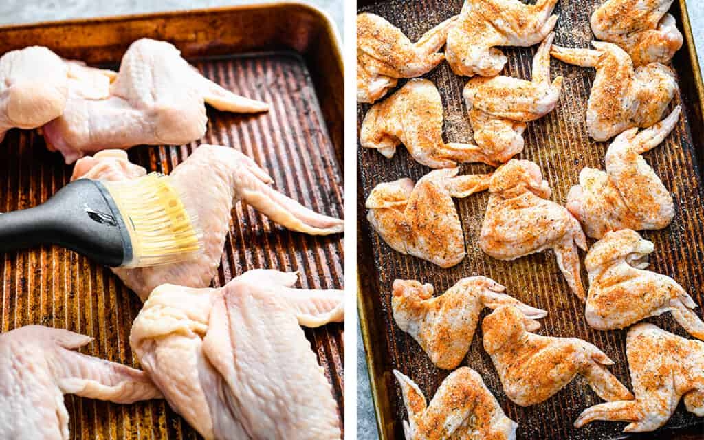 Whole Baked Chicken Wings One Pot Only