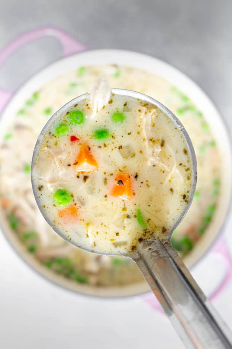 Turkey Pot Pie Soup One Pot Only — easy recipes using one pot only!