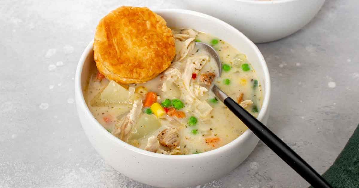 Turkey Pot Pie Soup One Pot Only — easy recipes using one pot only!