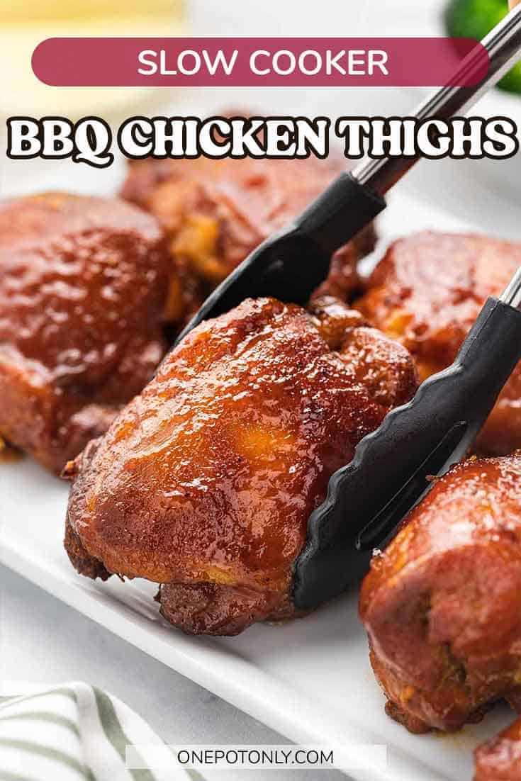 Slow Cooker BBQ Chicken Thighs One Pot Only — easy recipes using one