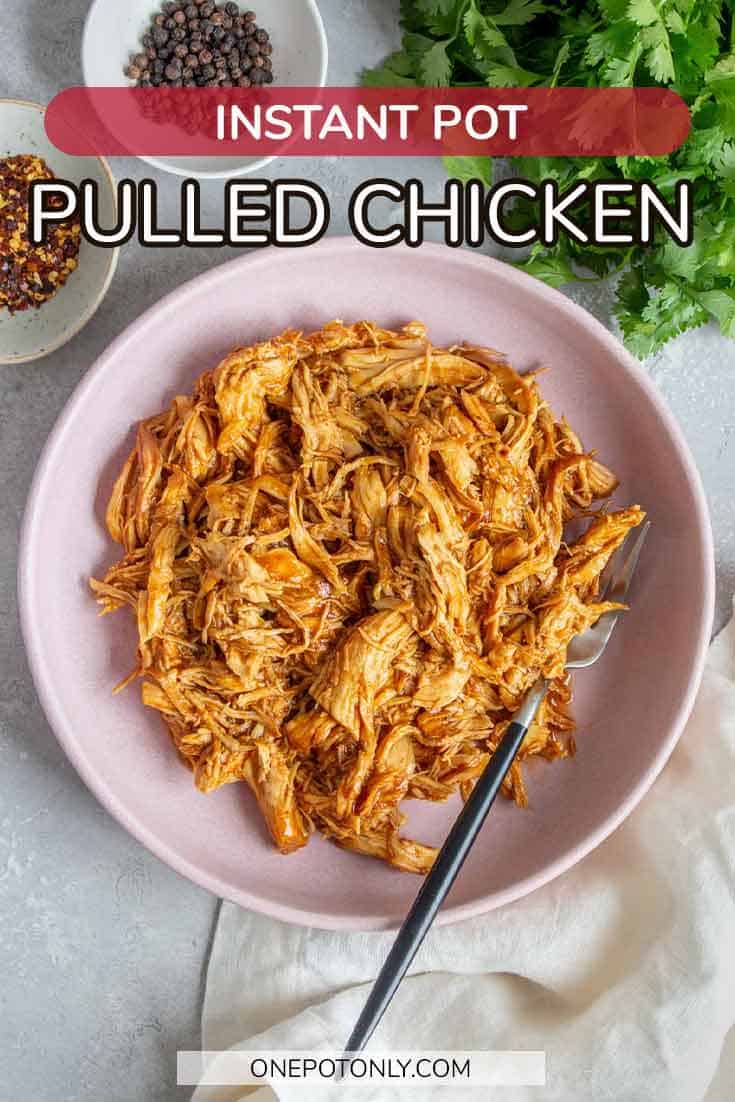 Instant Pot Pulled Chicken One Pot Only — easy recipes using one pot