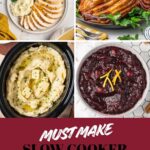 Pinterest graphic for slow cooker holiday recipes.